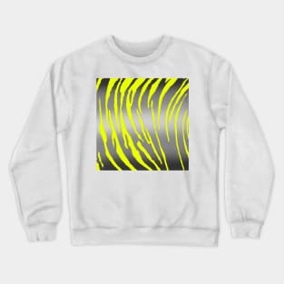 Silver Tiger Stripes Yellow Crewneck Sweatshirt